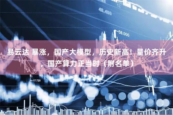 易云达 暴涨，国产大模型，历史新高！量价齐升，国产算力正当时（附名单）