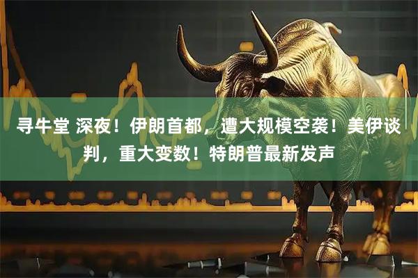 寻牛堂 深夜！伊朗首都，遭大规模空袭！美伊谈判，重大变数！特朗普最新发声